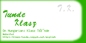 tunde klasz business card